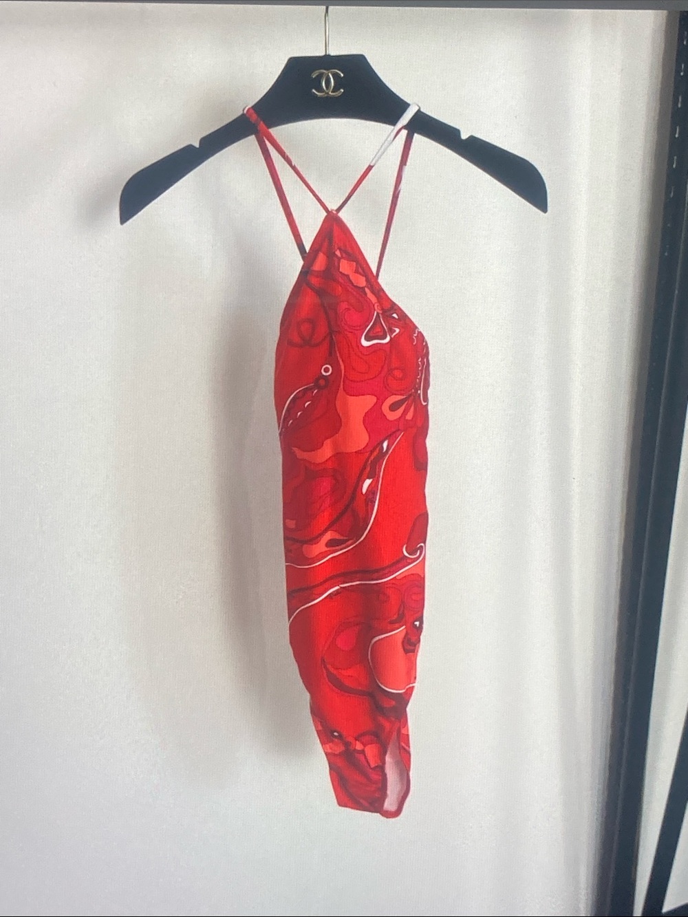 Emilio Pucci Red and Pink One-Piece Swimsuit with Matching Sarong - Picture 2 of 9